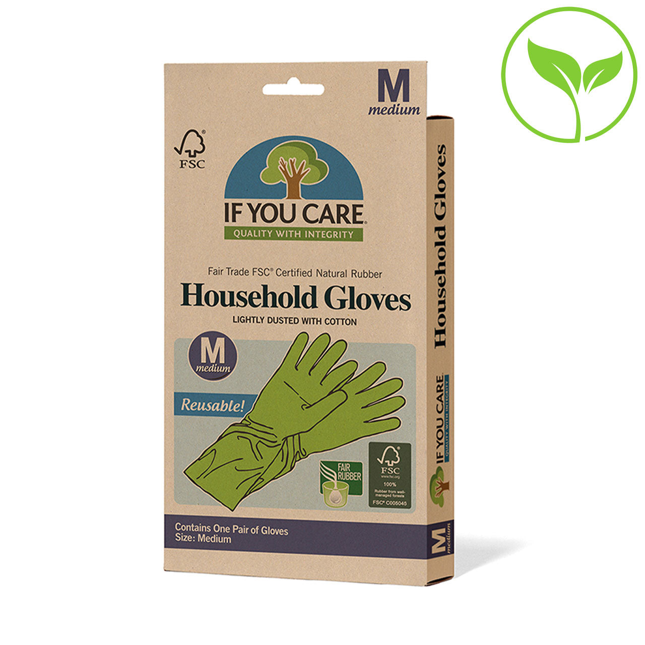 If You Care Certified Fair Rubber Latex Gloves - Medium