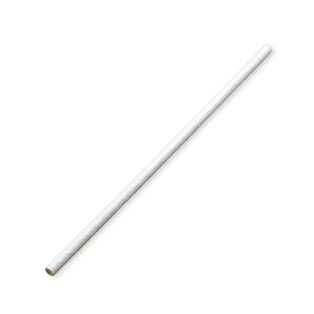 6mm White Paper Straws - 1 Carton