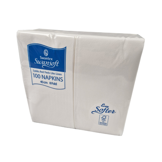 White Readifold Airlaid Napkins - 1 Carton