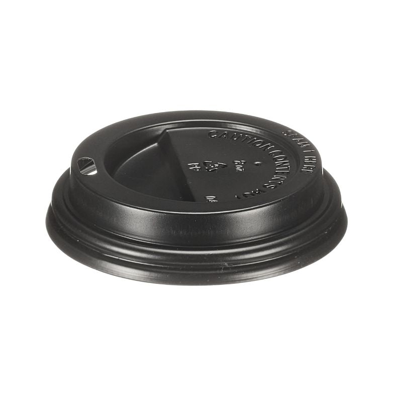 8oz Black Recyclable Hot Paper Cup Lids - 1 Carton