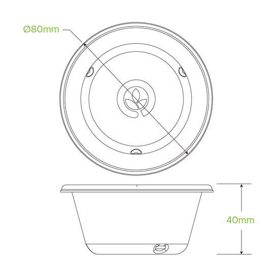 120ml Natural Bagasse Sauce Pots - 1 Carton