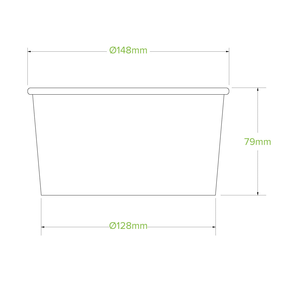 1000ml Kraft Paperboard Bowls - 1 Carton