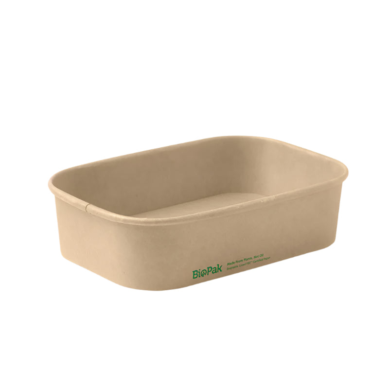 Kraft Rectangular Containers - 1 Carton