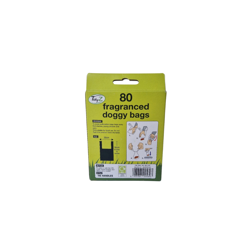 Fragranced Doggy Waste Bags - Black