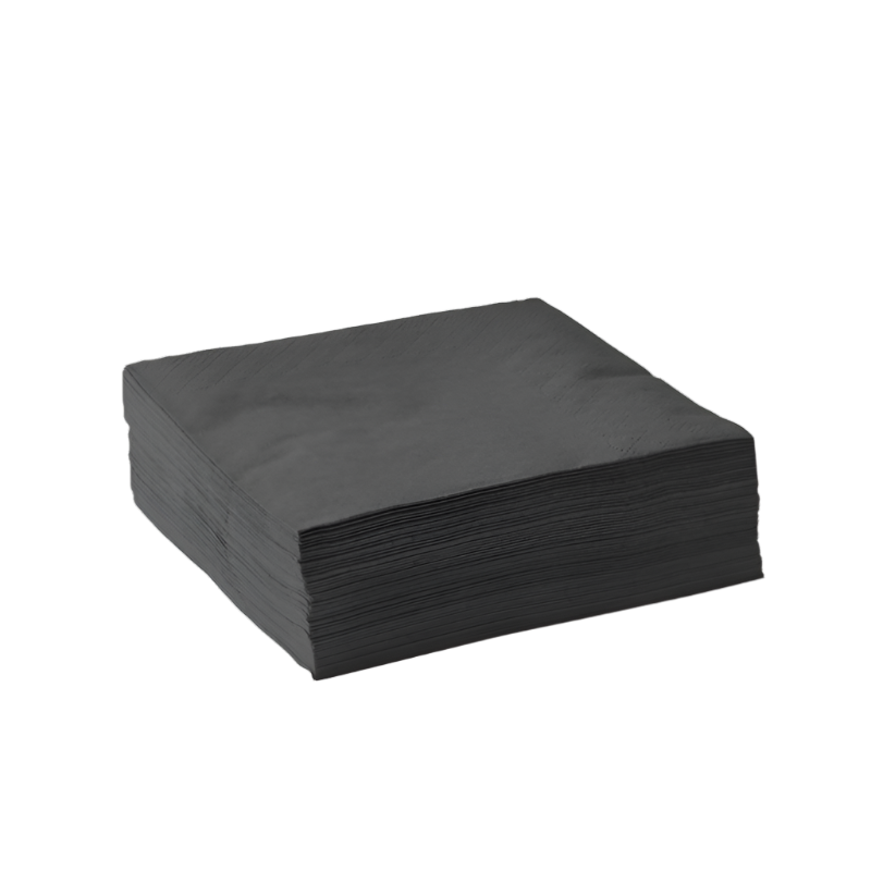 Black Cocktail Paper Napkins - 1 Carton