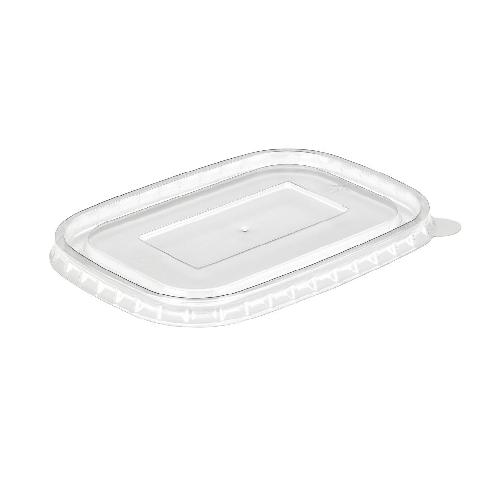 Clear PET Lids For Kraft Paper Rectangular Containers - 1 Carton