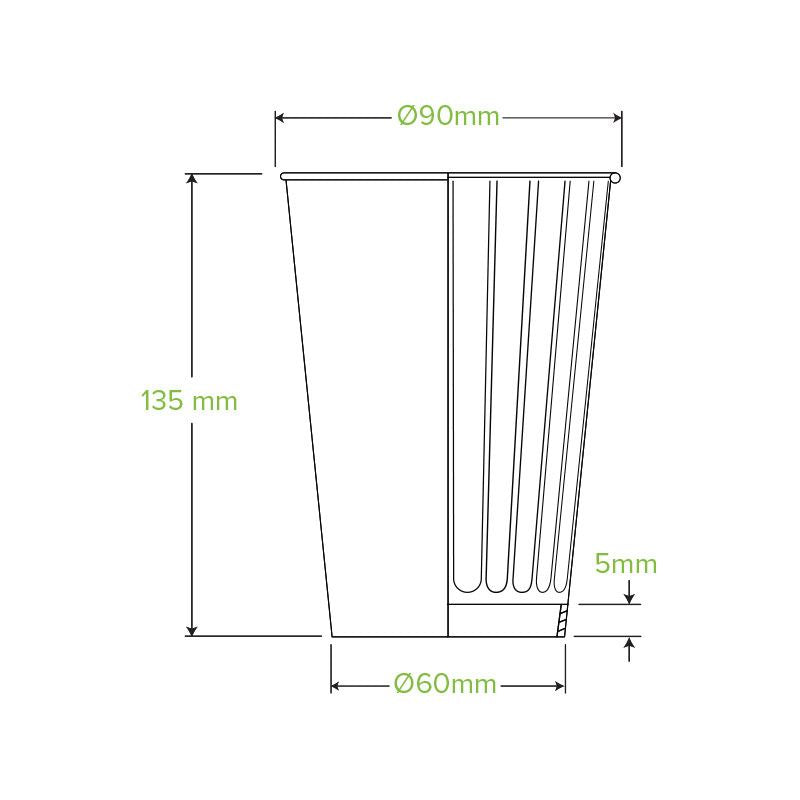 16oz Stone Aqueous Double Wall Takeaway Cups - 1 Carton