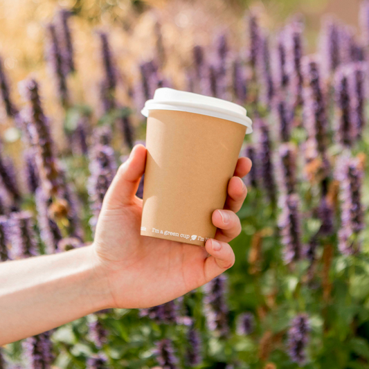 8oz Kraft Single Wall Takeaway Cups - 1 Carton