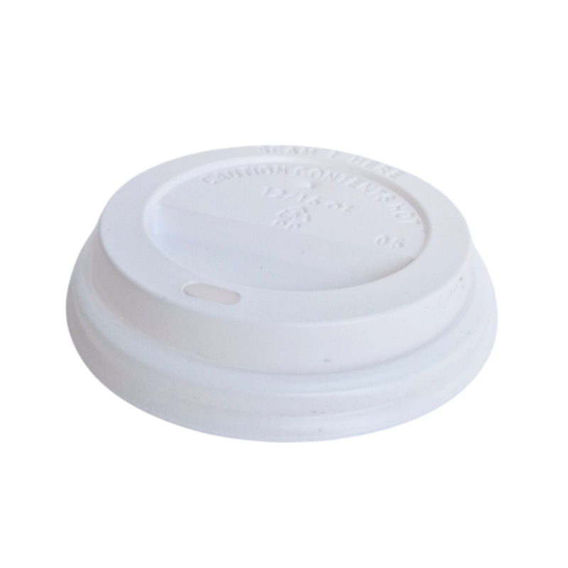 12oz White Hot Paper Cup Lids - 1 Carton