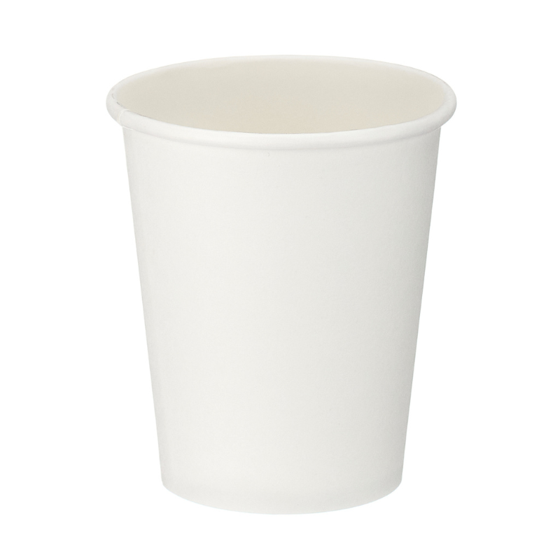 10oz White Single Wall Takeaway Cups - 1 Carton