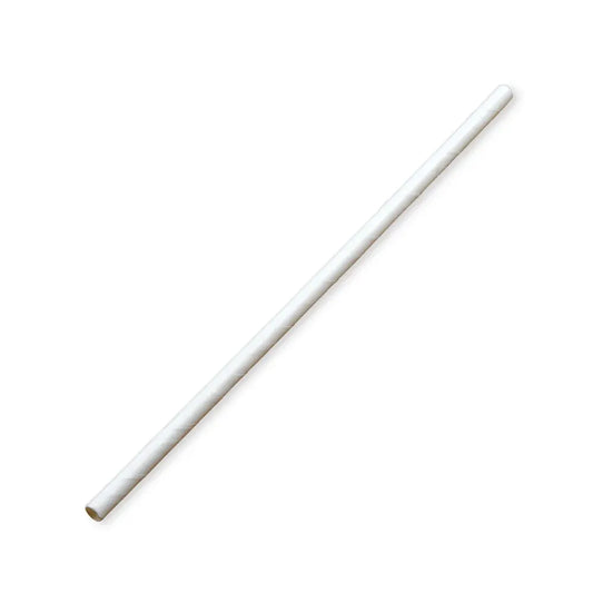 6mm White Paper Straws - 1 Carton