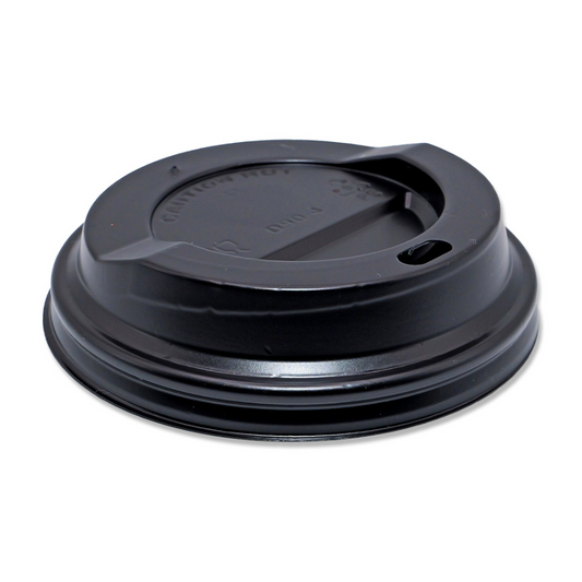 12oz Black Hot Paper Cup Lids - 1 Carton
