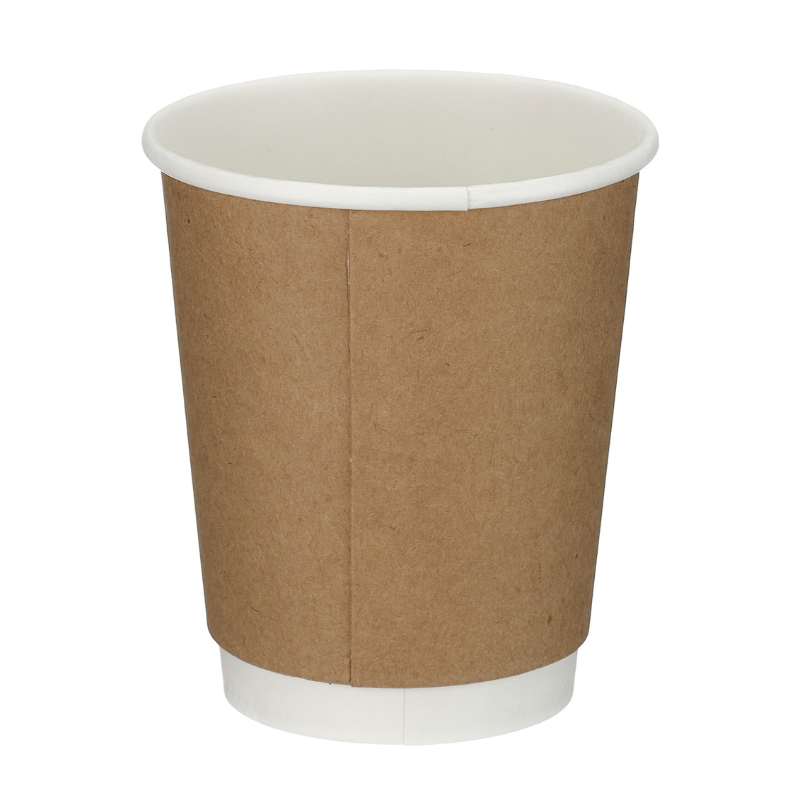 12oz Kraft Double Wall Takeaway Cups - 1 Carton