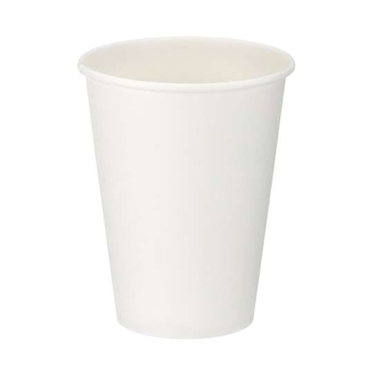 12oz White Single Wall Takeaway Cups - 1 Carton