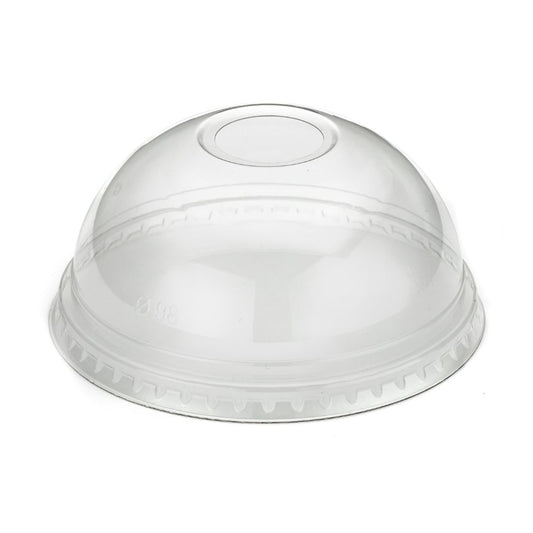 16oz & 20oz RPET Domed Clear Cup Lids (98mm) - 1 Carton