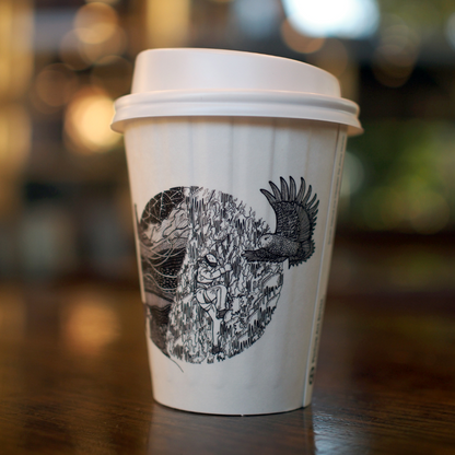 8oz Art Series Double Wall Takeaway Cups - 1 Carton