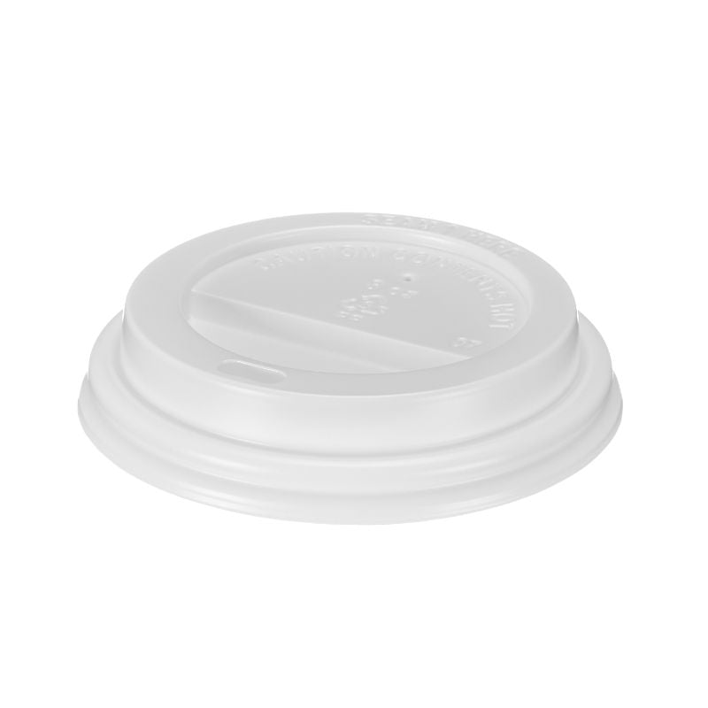 8oz White Recyclable Hot Paper Cup Lids - 1 Carton