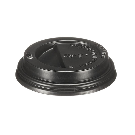 8oz Black Recyclable Hot Paper Cup Lids - 1 Carton