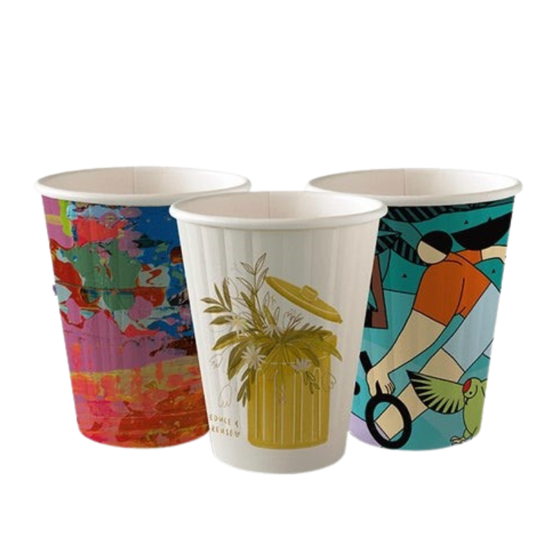 Art Series Double Wall Hot Paper Cups (1 Carton)