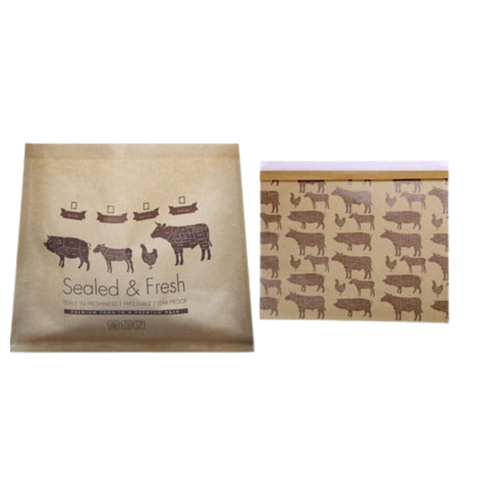 360x300mm Kraft Seal and Fresh Counter Meat Bags - 1 Carton