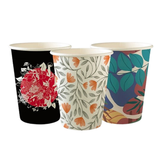 12oz Art Series Single Wall Takeaway Cups - 1 Carton