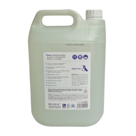 Delphis Eco Glass and Stainless Steel Cleaner - 5 Litre