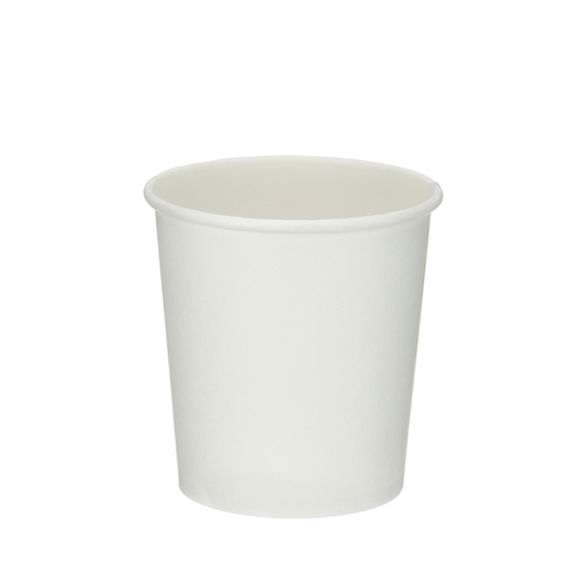 4oz White Single Wall Takeaway Cups - 1 Carton