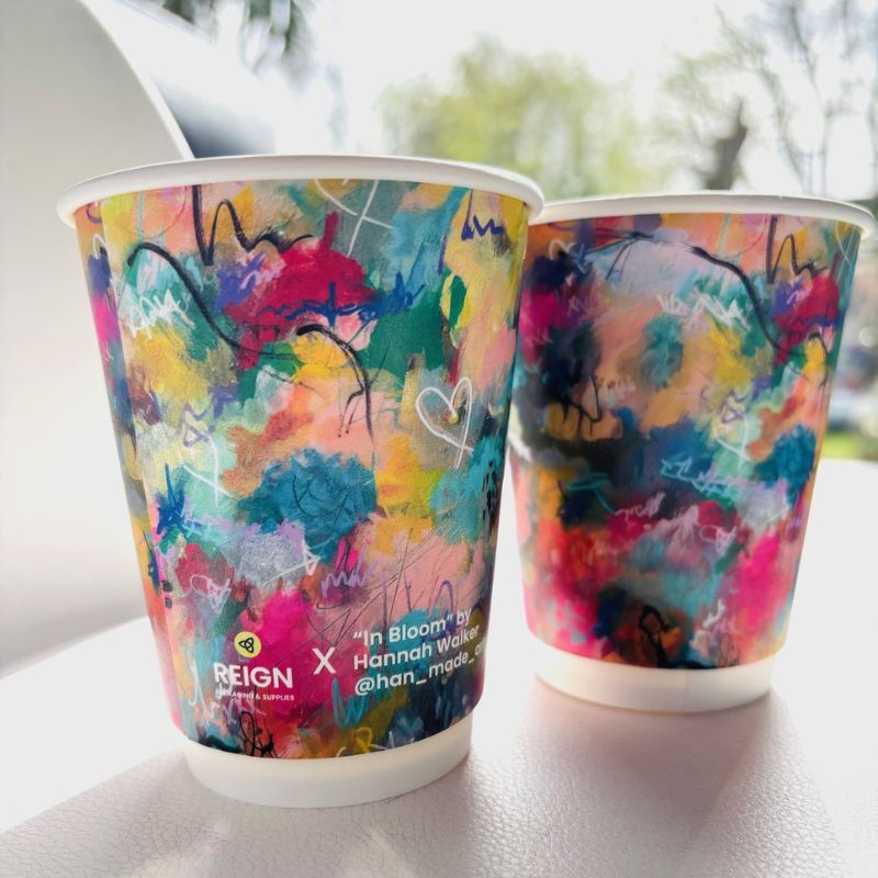 8oz Canvas Double Wall Takeaway Cups - 1 Carton