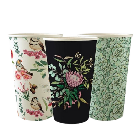 16oz Art Series Single Wall Takeaway Cups - 1 Carton