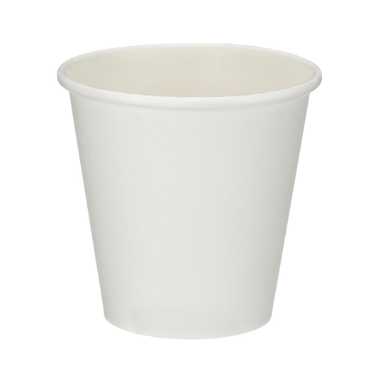 6oz White Single Wall Takeaway Cups - 1 Carton