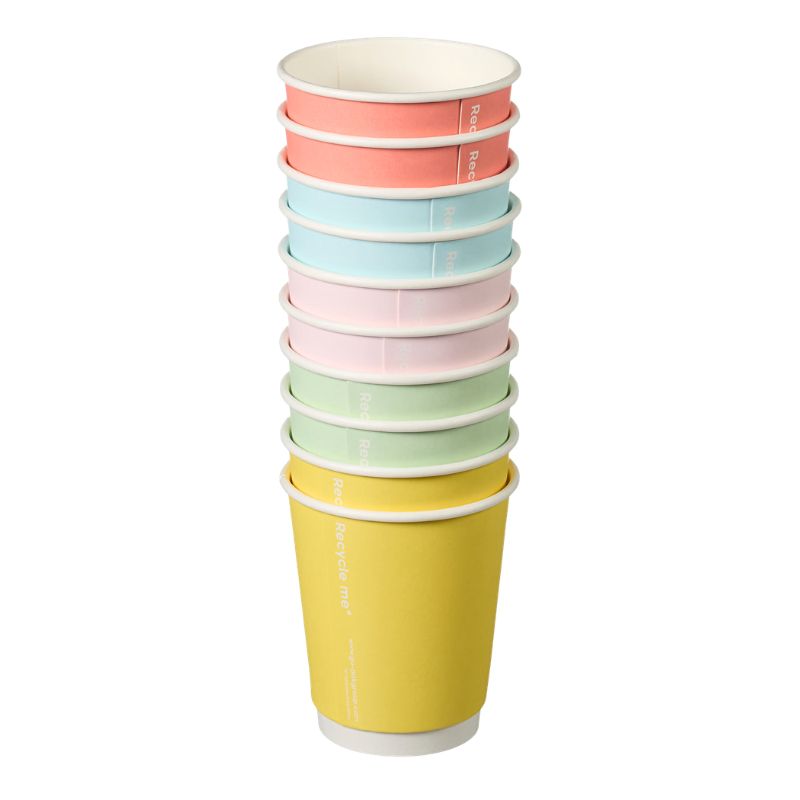 8oz Confetti Double Wall Takeaway Cups - 1 Carton