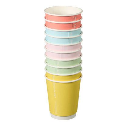 8oz Confetti Double Wall Takeaway Cups - 1 Carton