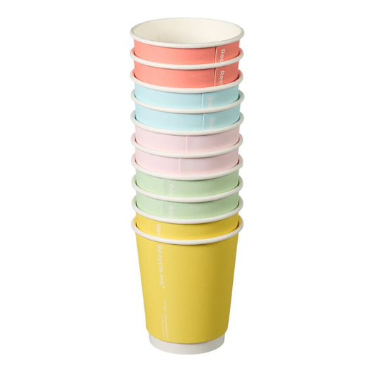 8oz Confetti Double Wall Takeaway Cups - 1 Carton