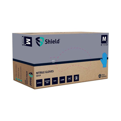 Blue Nitrile Gloves Powder Free - 100/Carton
