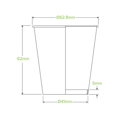 4oz Stone Aqueous Single Wall Takeaway Cups - 1 Carton