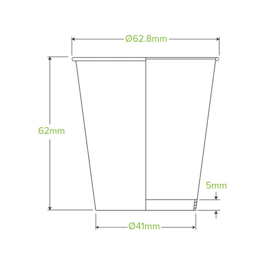 4oz Stone Aqueous Single Wall Takeaway Cups - 1 Carton