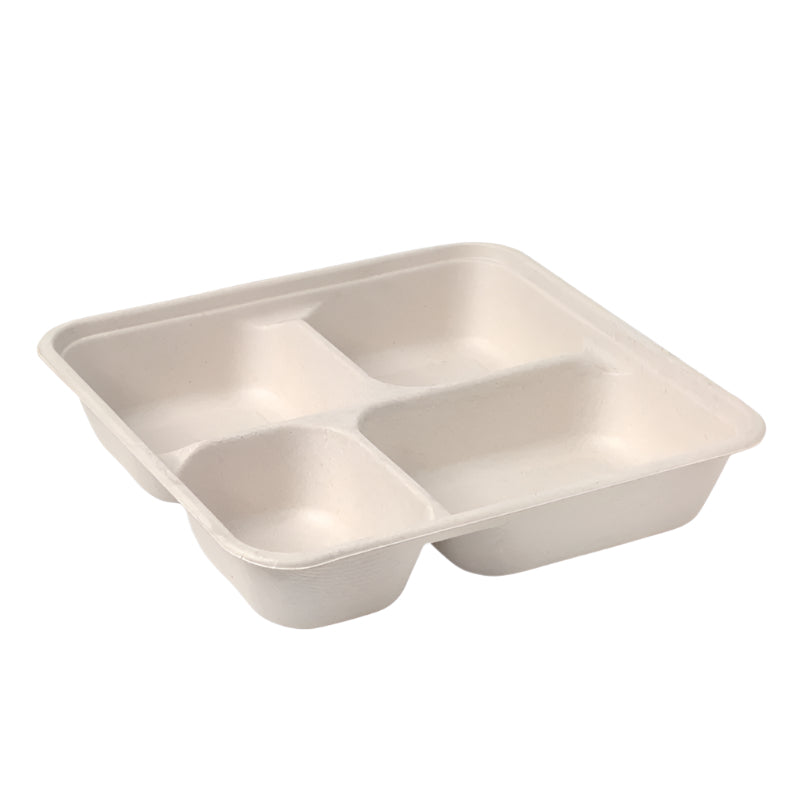 Baggase Fibre Compartment Containers (1 Carton)