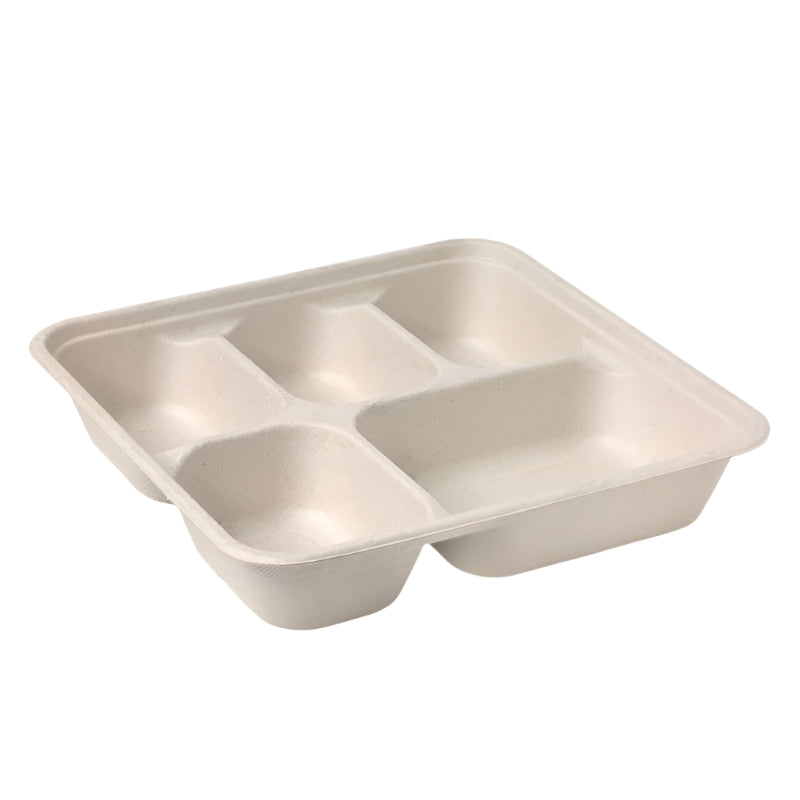 Baggase Fibre Compartment Containers (1 Carton)