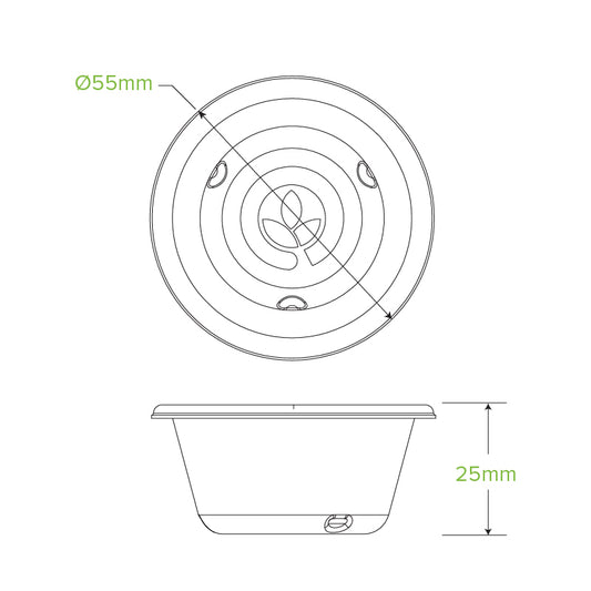 30ml Bagasse Sauce Pots - 1 Carton