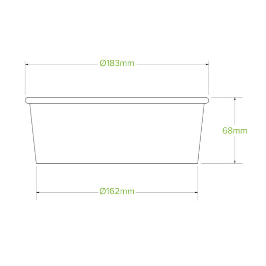 1300ml Kraft Paperboard Bowls - 1 Carton