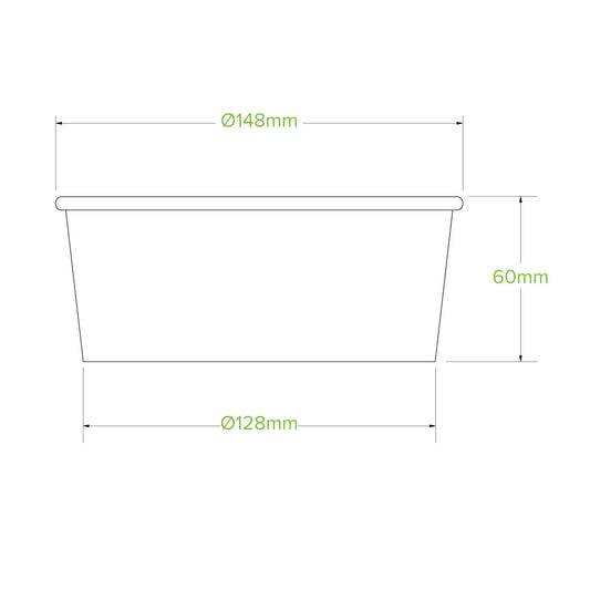 750ml Kraft Paperboard Bowls - 1 Carton
