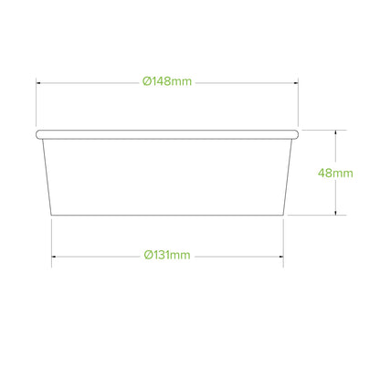 500ml Kraft Paperboard Bowls - 1 Carton