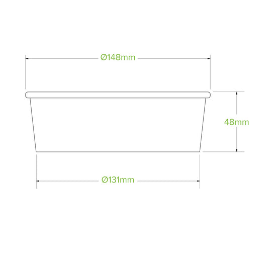500ml Kraft Paperboard Bowls - 1 Carton