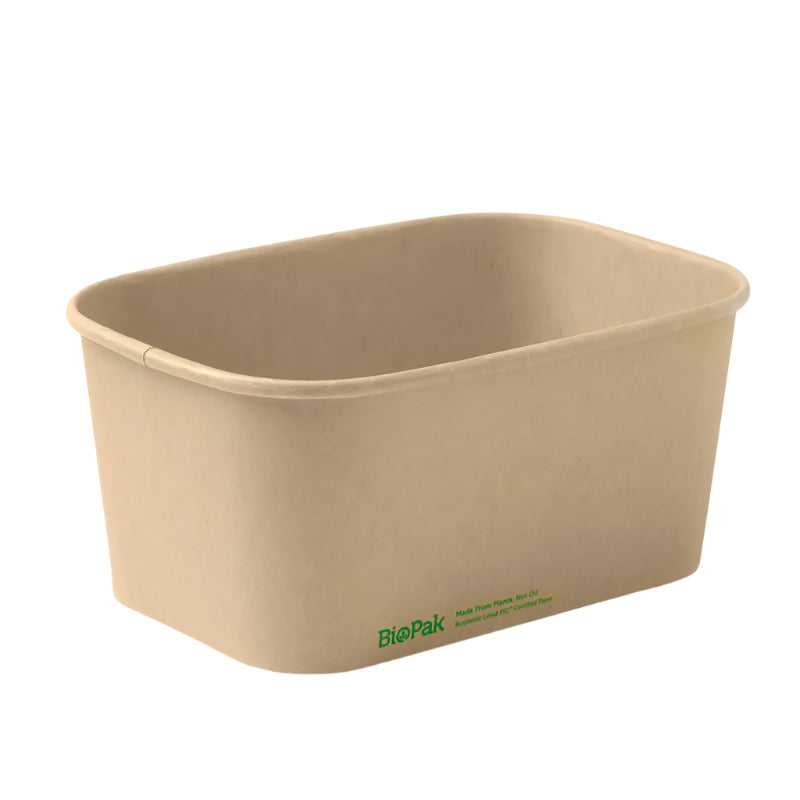 Kraft Rectangular Containers - 1 Carton