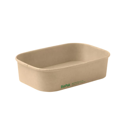 Kraft Rectangular Containers - 1 Carton