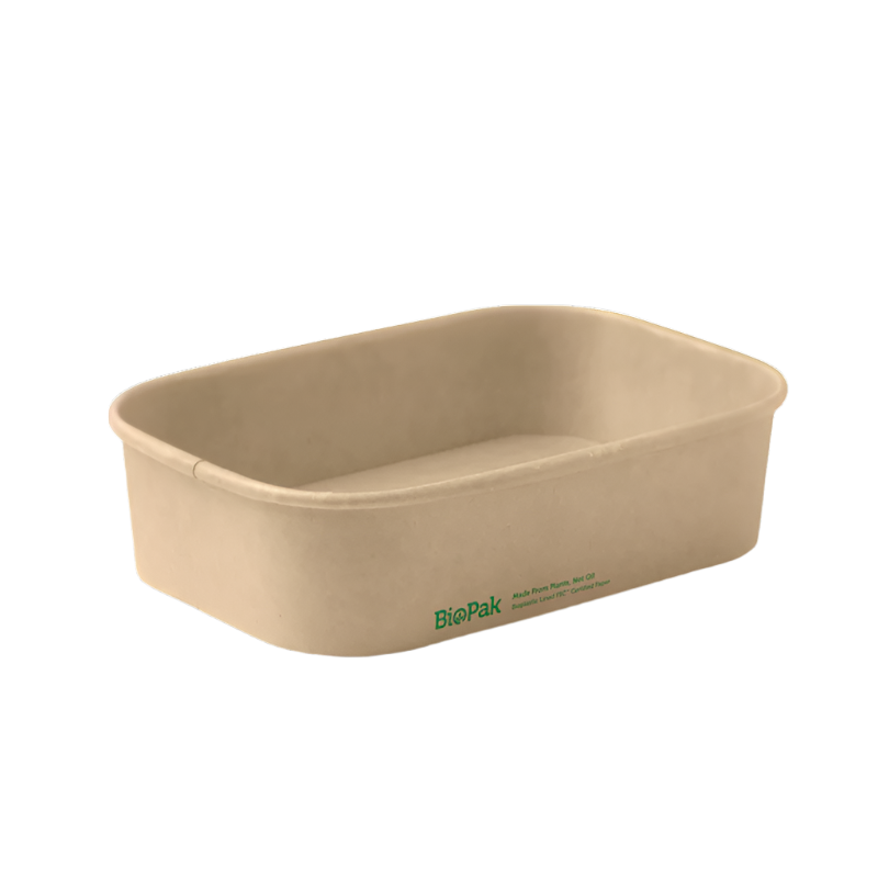 kraft rectangular containers eco friendly food packaging uk