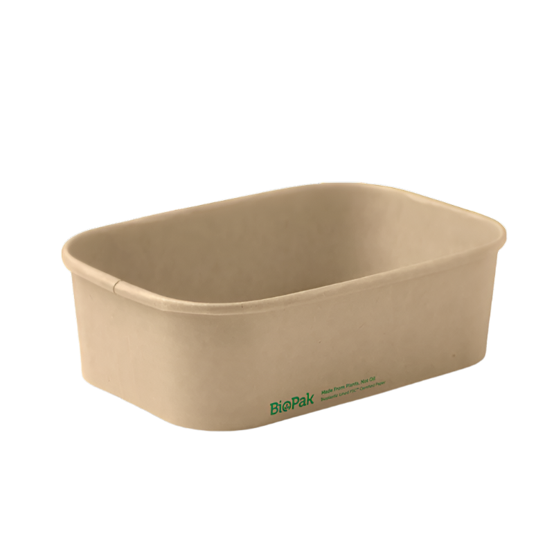 kraft rectangular containers eco friendly food packaging uk