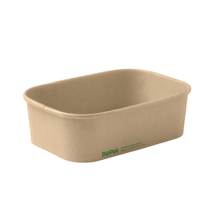 kraft rectangular containers eco friendly food packaging uk