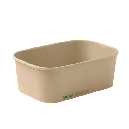 Kraft Rectangular Containers - 1 Carton