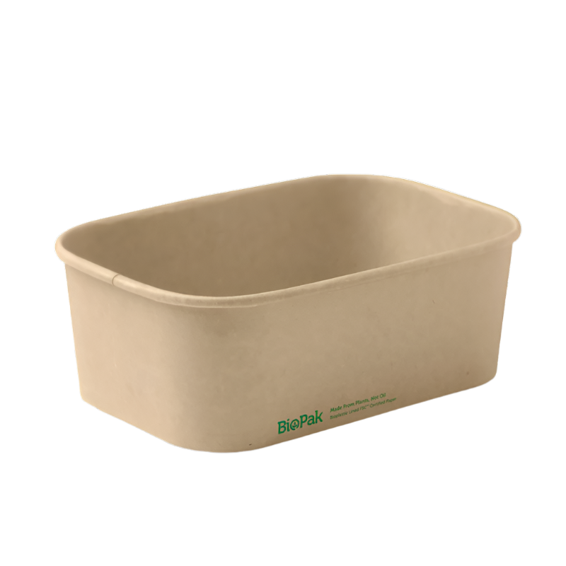 kraft rectangular containers eco friendly food packaging uk